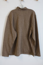 NEW Wrangler Brown Fleece 1/4 Zip Pullover | XL