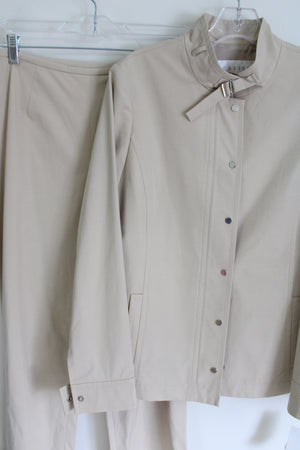 NEW Don Caster Tan 2 Piece Pant & Jacket Set | 4