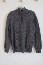Calvin Klein Gray Heathered Knit 1/4 Zip Pullover Sweater | XL