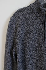Calvin Klein Gray Heathered Knit 1/4 Zip Pullover Sweater | XL