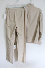 NEW Don Caster Tan 2 Piece Pant & Jacket Set | 4