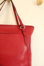 Coach Peyton Saffiano Leather Zip Tote Bag Purse