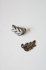 Danecraft Sterling Silver Leaf Clip On Earrings