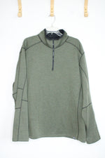 CQR Olive Green Quarter Zip Fleece Pullover | 3XL