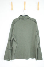 CQR Olive Green Quarter Zip Fleece Pullover | 3XL