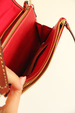 Dooney & Bourke Red Leather Hunter Purse