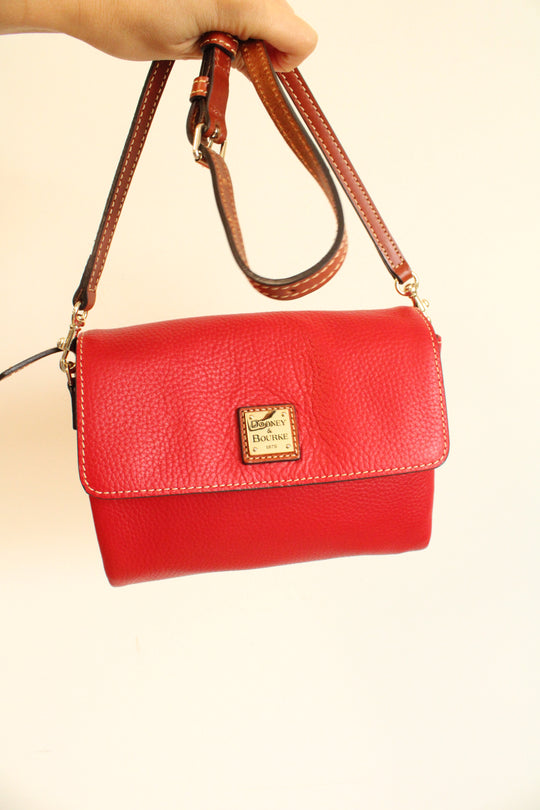 Dooney & Bourke Red Leather Hunter Purse