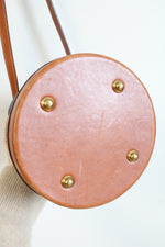 Dooney & Bourke Vintage Black & Brown Leather Drawstring Bucket Bag