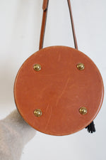 Dooney & Bourke Vintage Black & Brown Leather Drawstring Bucket Bag