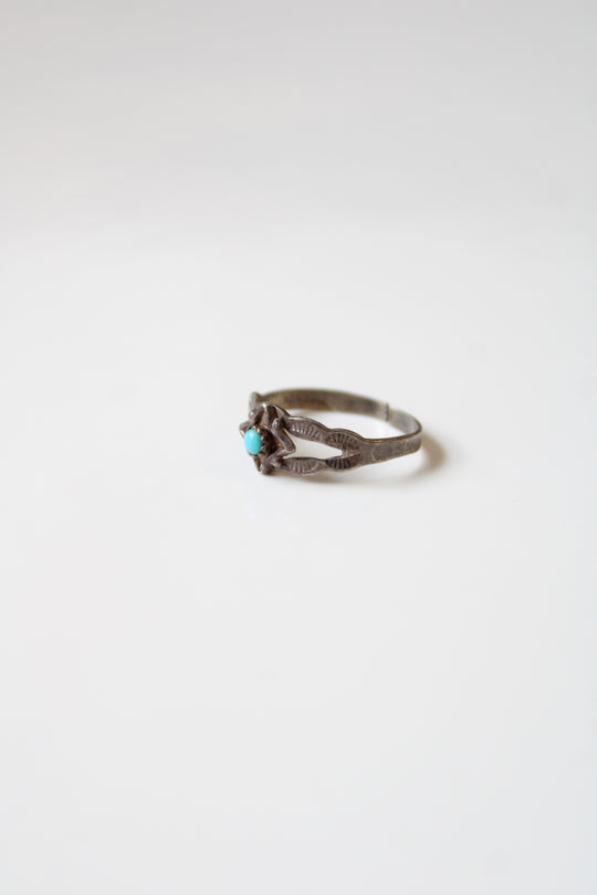 Sterling Silver Turquoise Children's Ring | Size 3
