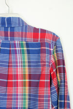 Chaps Vibrant Madras Plaid Long Sleeve Button Down Shirt | S