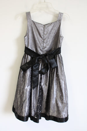 LOVE Gray Silver Black Sparkle Tulle Dress | 12