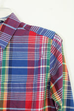 Chaps Vibrant Madras Plaid Long Sleeve Button Down Shirt | S