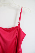 NEW Nine West Hot Pink Side Tie Midi Dress | M
