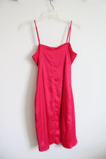 NEW Nine West Hot Pink Side Tie Midi Dress | M