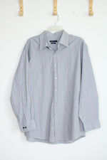 Van Heusen Studio Slim Fit Black Red White Checked Button Down Shirt | 16-16 1/2