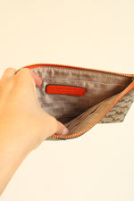Michael Kors Orange Center Stripe Clutch Wristlet