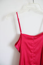 NEW Nine West Hot Pink Side Tie Midi Dress | M