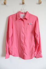 Columbia Pink Snap Buttoned Long Sleeved Top | S