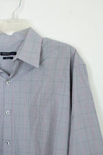 Van Heusen Studio Slim Fit Black Red White Checked Button Down Shirt | 16-16 1/2