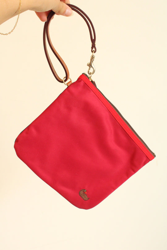 Dooney & Burke Red Nylon Large Pouch