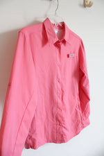 Columbia Pink Snap Buttoned Long Sleeved Top | S