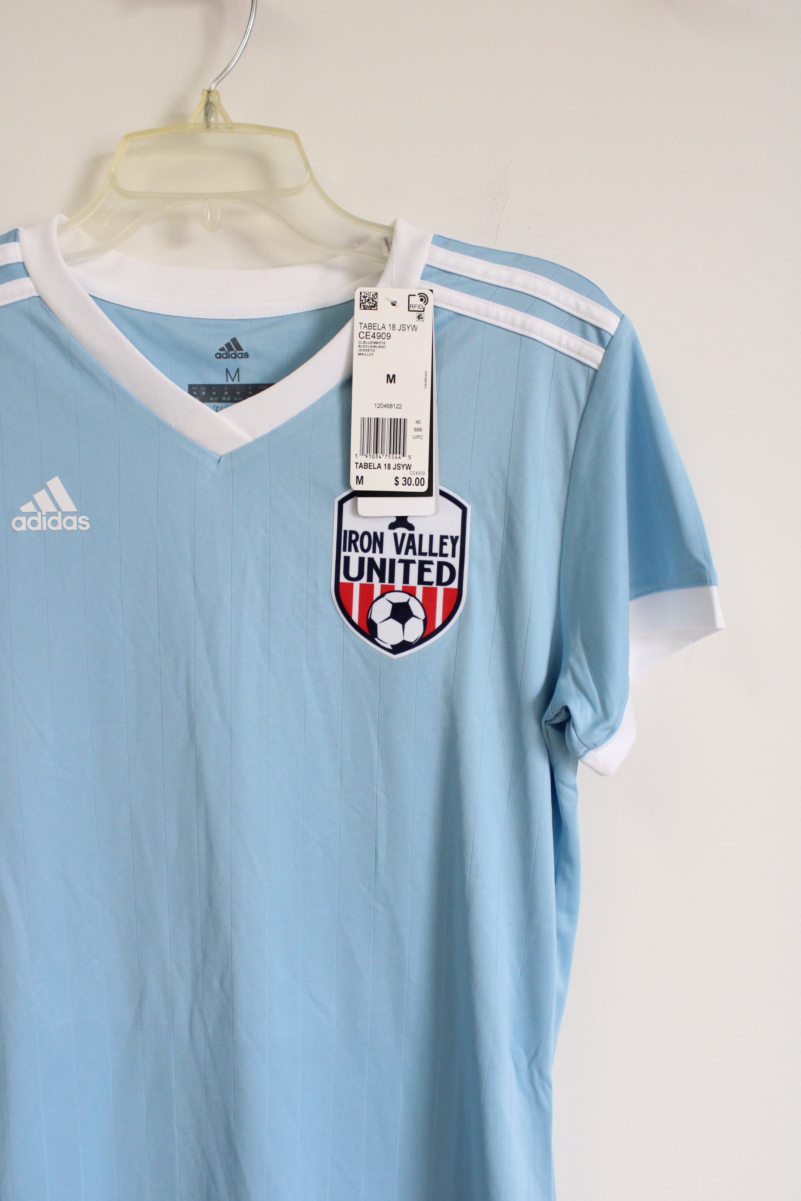 NEW Adidas Climalite Iron Valley United Soccer #32 Shirt | M