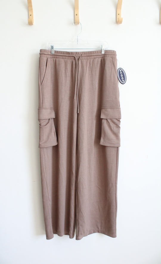 NEW Scoop Brown Scuba Cargo Trousers | XL (16/18)