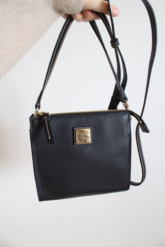 Dooney & Bourke Black Pebble Leather Crossbody Bag