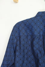 Giovanni Testi Blue Patterned Button Down Shirt | L