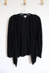 Croft & Barrow Black Knit Crocheted Cardigan | XL