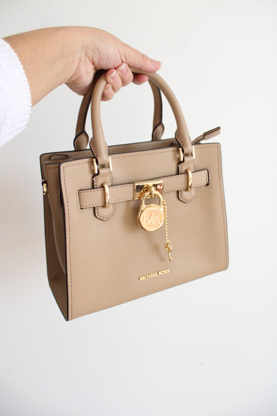 Michael Kors Hamilton Tan Small Satchel