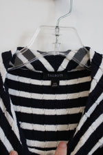Talbots Navy Blue White Striped Long Sleeved Top | XL