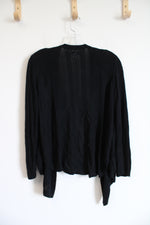 Croft & Barrow Black Knit Crocheted Cardigan | XL