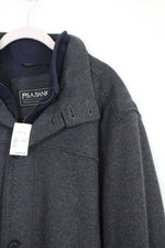 NEW Jos. A. Bank Gray and Blue Car Coat | XL