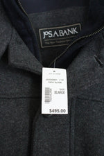 NEW Jos. A. Bank Gray and Blue Car Coat | XL