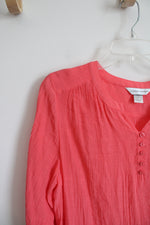 Christopher & Banks Coral 3/4 Sleeve Top | L