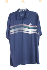 Adidas Navy Blue Core Chest Stripe Polo Shirt | 2XL