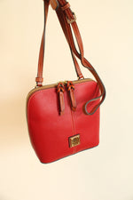 Dooney & Bourke Red Leather Domed Crossbody Purse