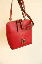 Dooney & Bourke Red Leather Domed Crossbody Purse