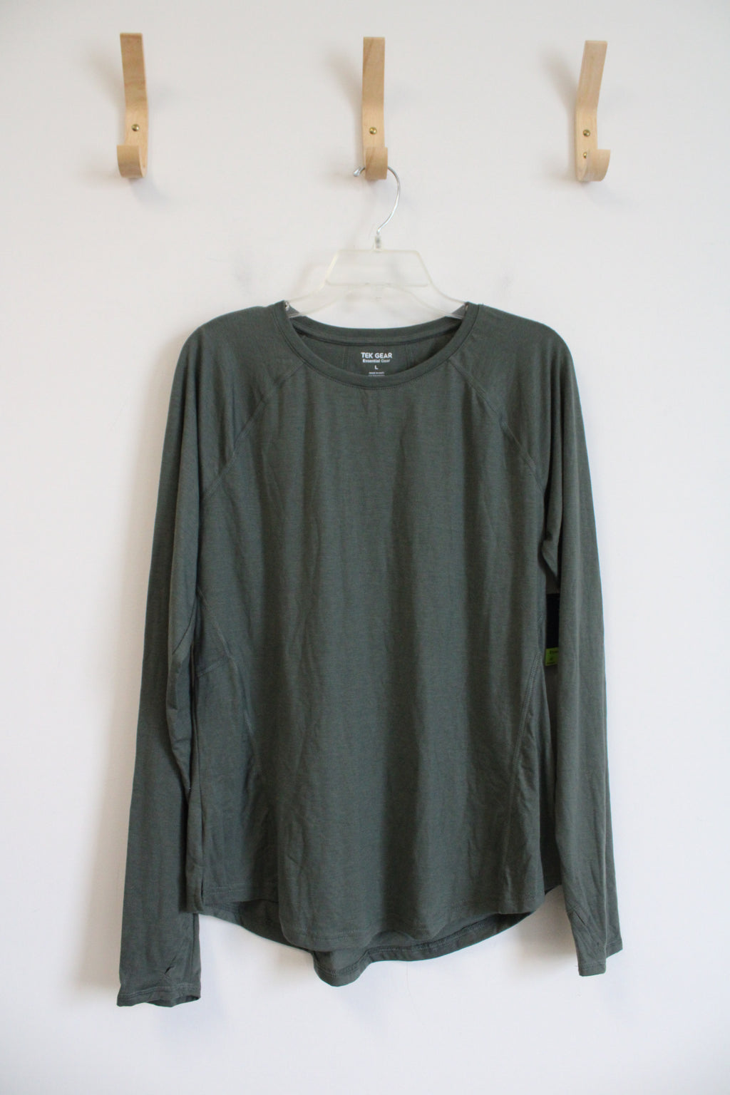 NEW Tek Gear Olive Green Long Sleeved Shirt | L