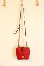 Dooney & Bourke Red Leather Domed Crossbody Purse