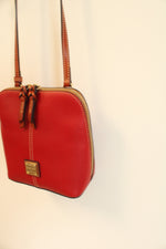 Dooney & Bourke Red Leather Domed Crossbody Purse