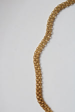 Gold Tone Mesh Chain Italian Sterling Necklace