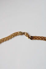 Gold Tone Mesh Chain Italian Sterling Necklace