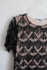 VVMCurve Sequined Black Dress | L