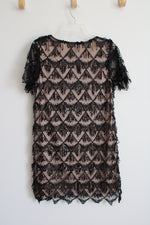 VVMCurve Sequined Black Dress | L