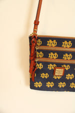 Dooney & Bourke Notre Dame Fighting Irish Navy Blue Yellow Crossbody Purse