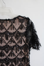 VVMCurve Sequined Black Dress | L