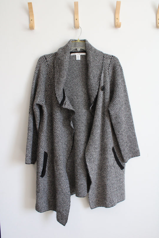 Max Studio Gray Patterned Cardigan | XL